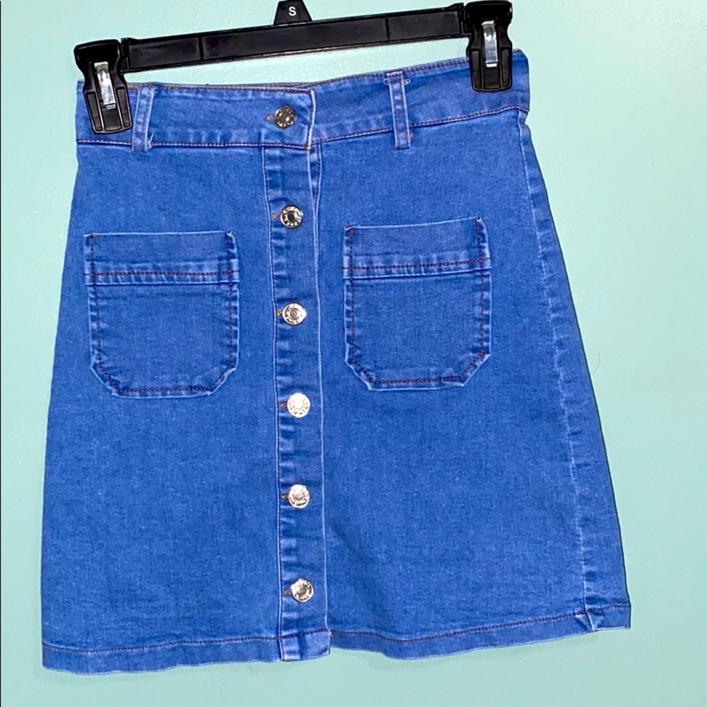 Blue jean pencil skirt